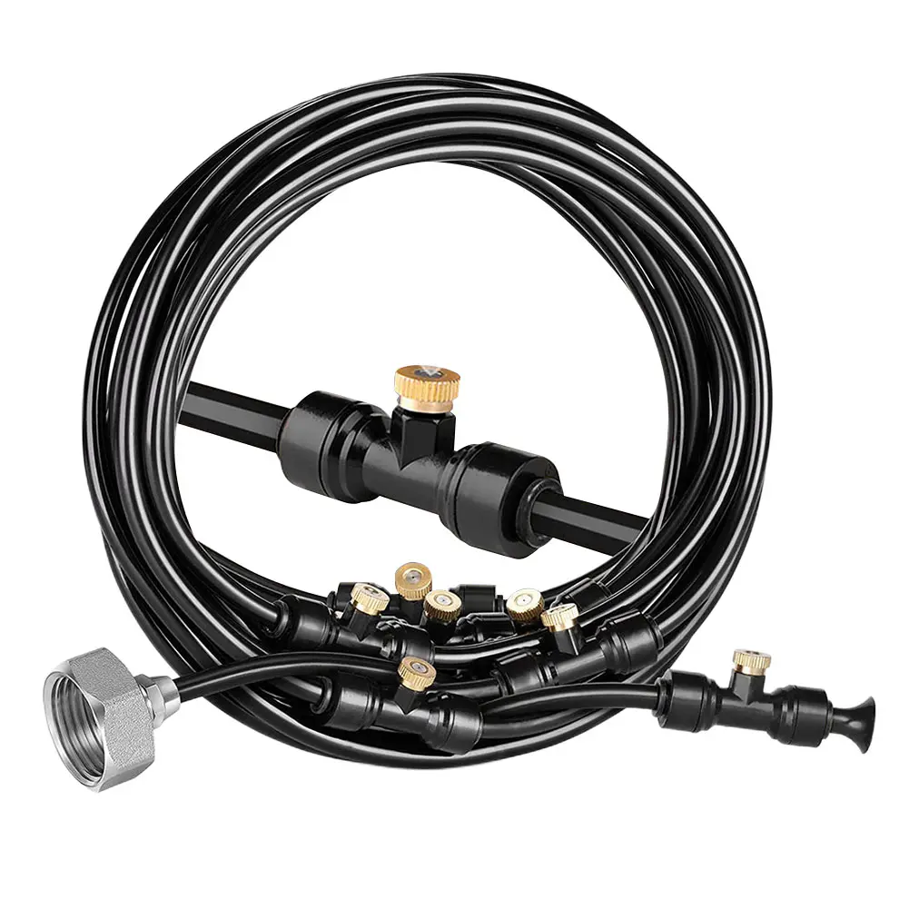 Low Pressure Spray System Multipurpose Outdoor Water Mister Watering Humidification and Atomization for Patio/Garden/Greenhouse