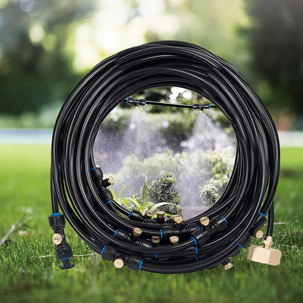 Low Pressure Spray System Multipurpose Outdoor Water Mister Watering Humidification and Atomization for Patio/Garden/Greenhouse