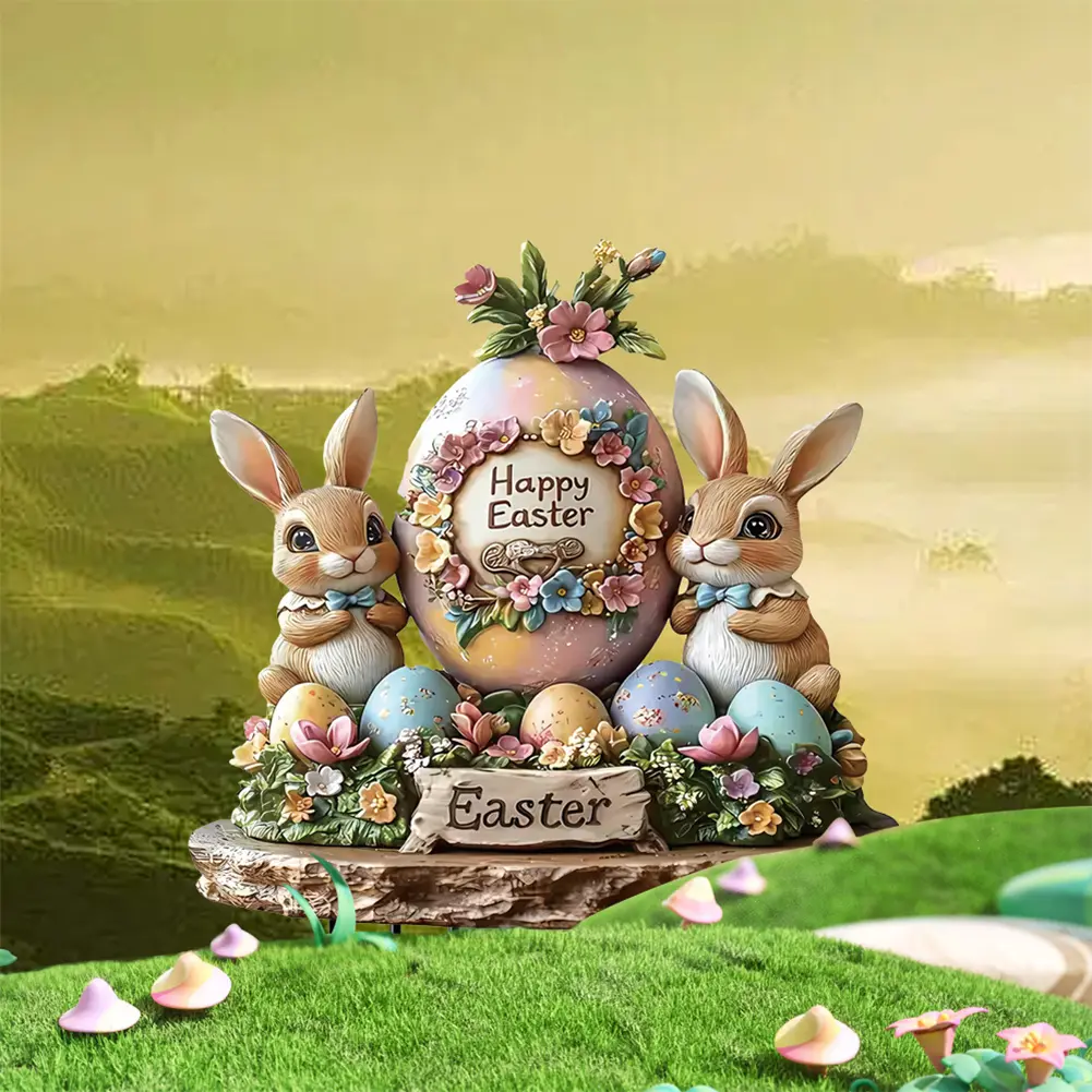 Easter Acrylic Garden Stake Decoration Multi-Function Courtyard Statue Waterproof Patio Sculpture for Outdoor Decoration Supplie