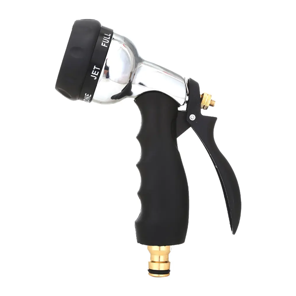 Metal Water Spray Gun Rust Prevention Metal Irrigation Water Gun with Rubber Handle for Car Garden Lawn Wash for Cleaning