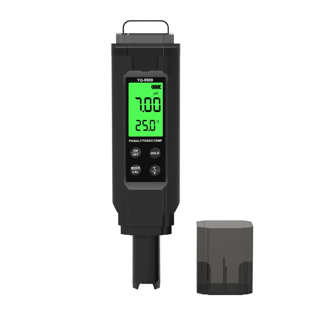 5 in 1 Digital Water Quality Tester Pen TDS/EC/Temperature/Salinity/PH Meter for Drinking Water Hydroponics Aquariums Pools