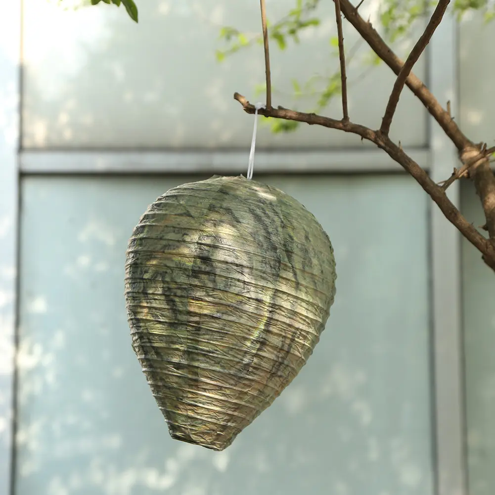 3-10PCS Wasp Nest Decoy Hornets Deterrents Non-Toxic Fake Nest Bee Decoy Beehive Lanterns Hanging Patio Garden Repellent Trap