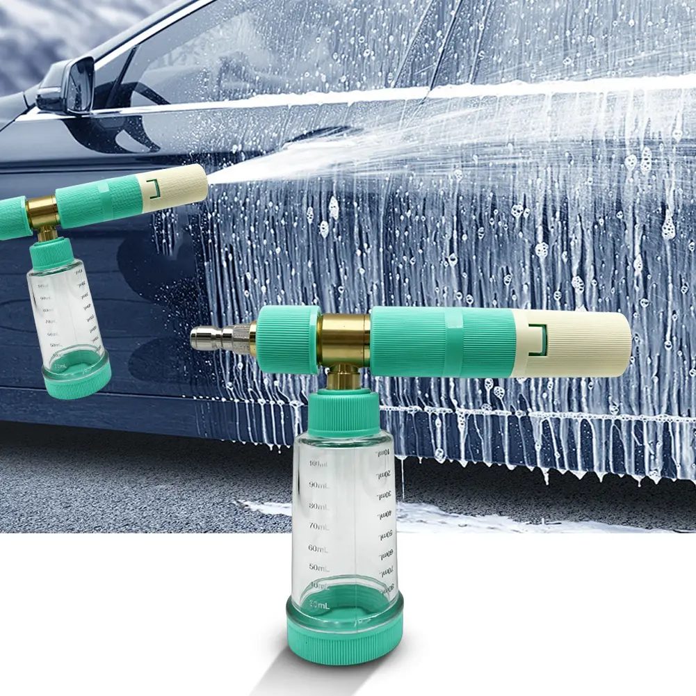 100ml Pressure Washer Gun with 1/4 Inch Quick Connector High Pressure Snow Foam Lance Adjustable for Cleaning Cars SUVs