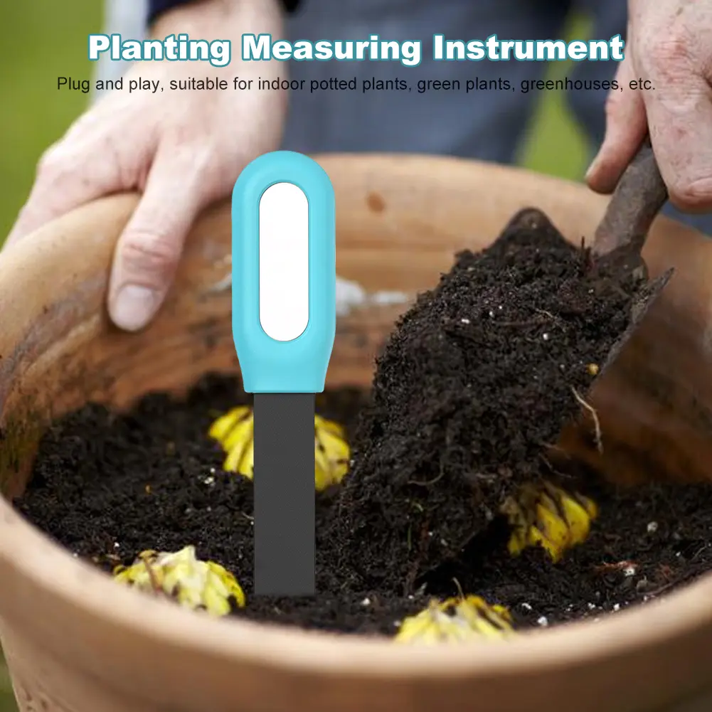 2 In 1 Wireless Soil Tester BT 4.1 Ambient Temperature Test Meter LED Plant Intelligent Measuring Instrument for Indoor Outdoor