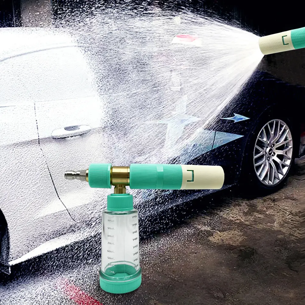 100ml Pressure Washer Gun with 1/4 Inch Quick Connector High Pressure Snow Foam Lance Adjustable for Cleaning Cars SUVs