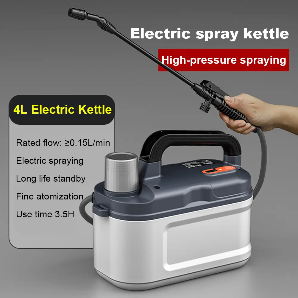 4L Electric Sprayer Built-in 2000mAh Rechargeable Battery Garden Sprayer Battery Powered Sprayer Portable Water Sprayer