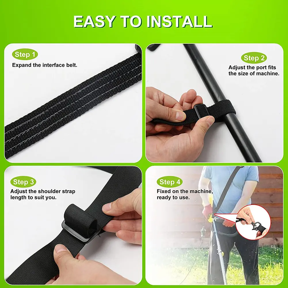 1pc Trimmer Shoulder Strap Lawn Mower Harness Strap Shoulder Nylon Belt for Brush Cutter Garden Tool Accessories
