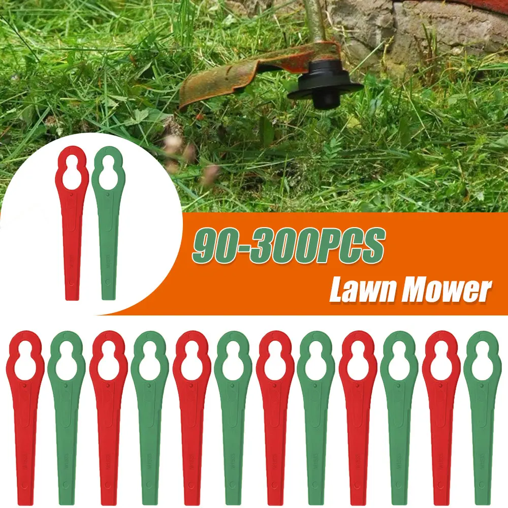 90-300PCS Plastic Cutter Blades For Electric Cordless Grass Trimmer Strimmer Tool Grass Trimmer Blades Replacement Garden Tools