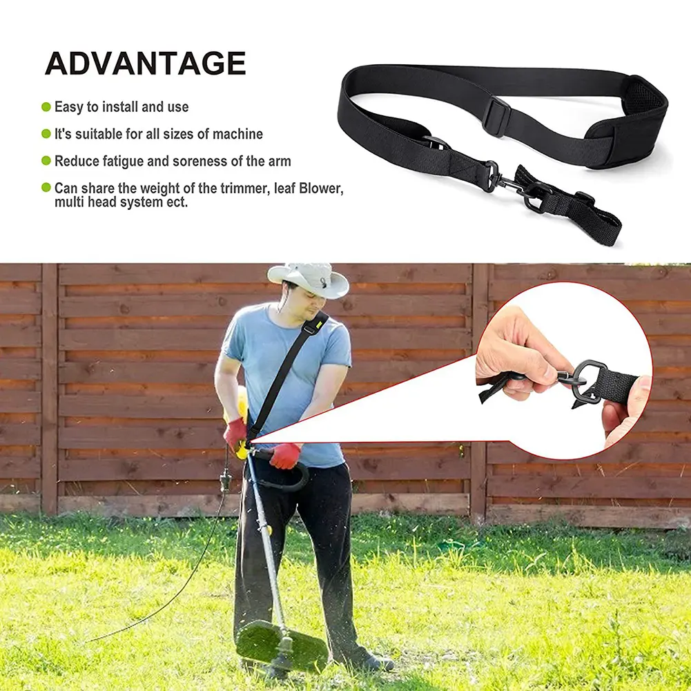 1pc Trimmer Shoulder Strap Lawn Mower Harness Strap Shoulder Nylon Belt for Brush Cutter Garden Tool Accessories