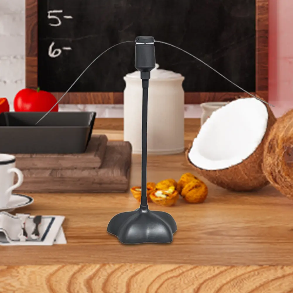 Pest Control Table Fan Blade Chemical-free Automatic Fly Catcher Battery Powered Bugs Repellent Food Protector Keep Flies Away