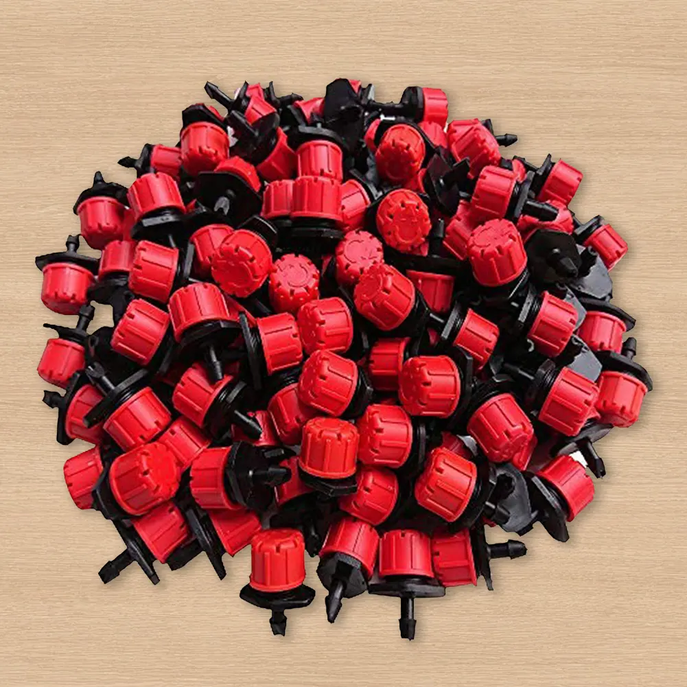 500Pcs 1/4 Inch Adjustable Drip Irrigation Sprinklers Rotating Sprinklers Micro Drip Irrigation Sprinklers for Watering System