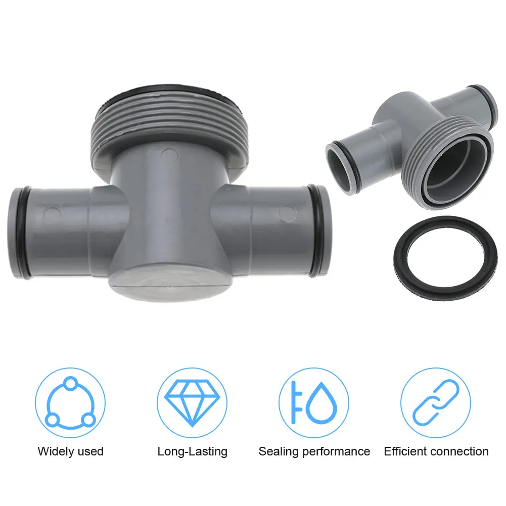 1-5PCS P61408 Swimming Pool T-Joint Filter Pump Hose Connector 3 Heads Swimming Pool T-Joint Filter Hose Connector for Pool Pump
