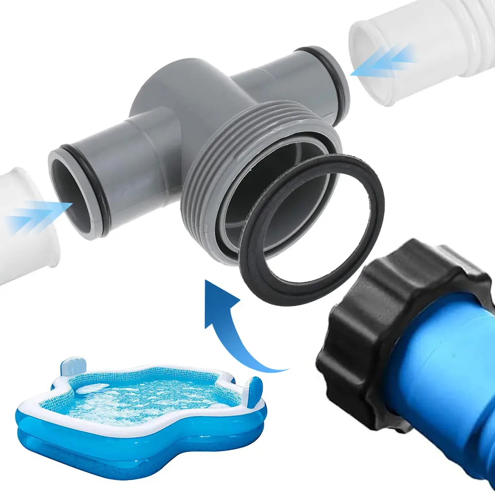 1-5PCS P61408 Swimming Pool T-Joint Filter Pump Hose Connector 3 Heads Swimming Pool T-Joint Filter Hose Connector for Pool Pump