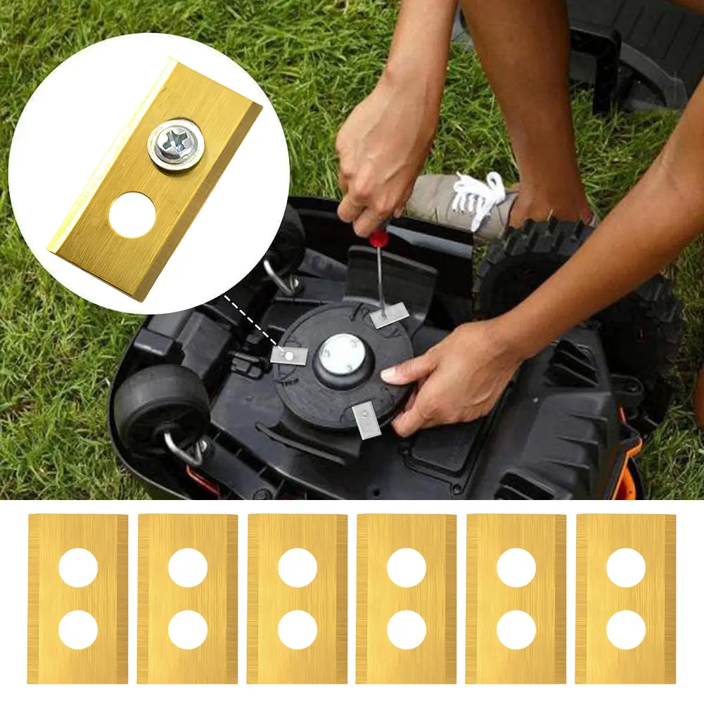 Stainless Steel Mower Blade Set with Washers & Screw 30Pcs Lawn Mower Blades Lawn Cutting Blade Wear Resist Lawn Mower Supplies