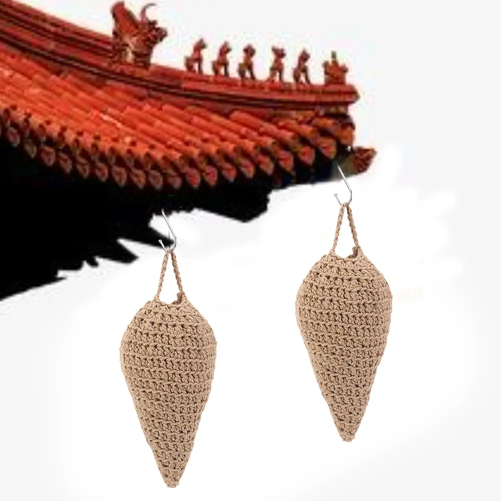 Crochet Wasp Nest Decoy Faux Hornets Nest Repellent with Hook Hanging Wasp Nest Decoy Wasp Nest Trap for Outdoor Garden