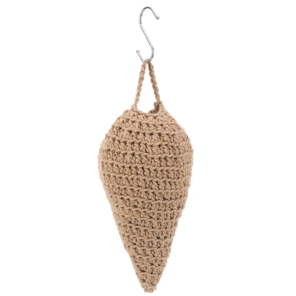 Crochet Wasp Nest Decoy Faux Hornets Nest Repellent with Hook Hanging Wasp Nest Decoy Wasp Nest Trap for Outdoor Garden
