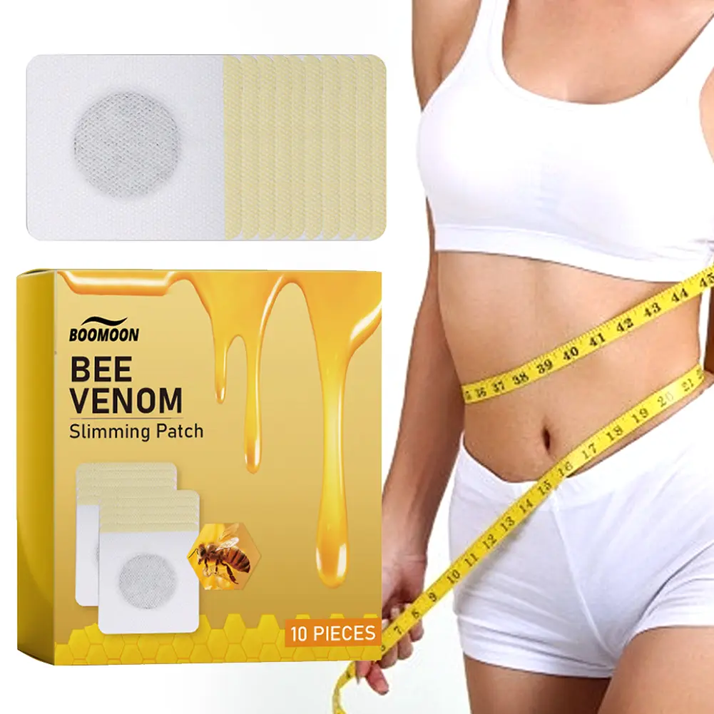 30Pcs Bee Venom Patches Fast Burning Fat Bee Venom Lymphatic Patches Improve Stomach Belly Slimming Patch for Female Male
