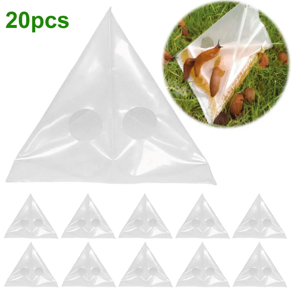 20 Pcs Slug Traps Disposable Slug & Snail Traps Bag Snail Trap Catcher Bags Garden Farm Plant Protector for Indoor and Outdoor