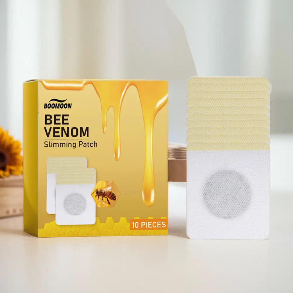 30Pcs Bee Venom Patches Fast Burning Fat Bee Venom Lymphatic Patches Improve Stomach Belly Slimming Patch for Female Male