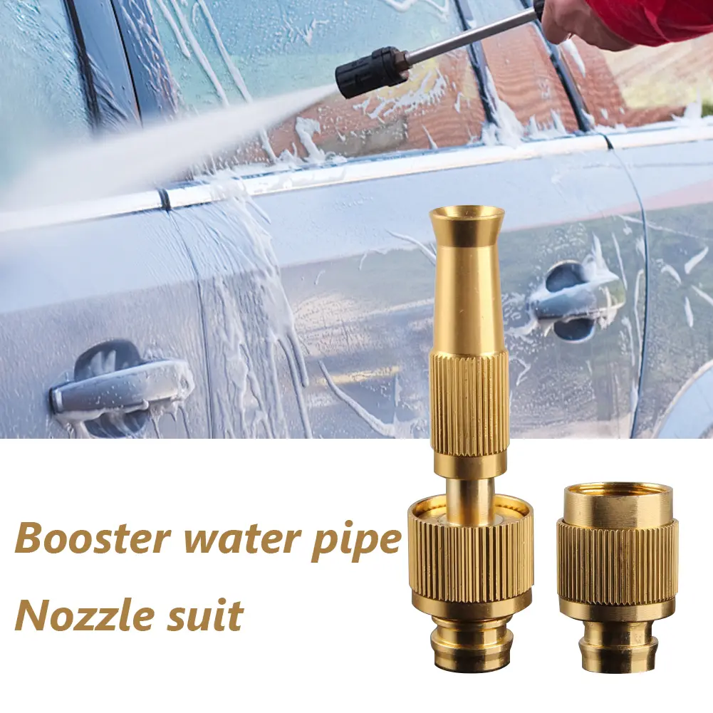 2-10Set Spray Nozzle Water Gun Brass High Pressure Direct Spray Sprinkler Quick Connector Adjustable Parts for Home Garden Hose