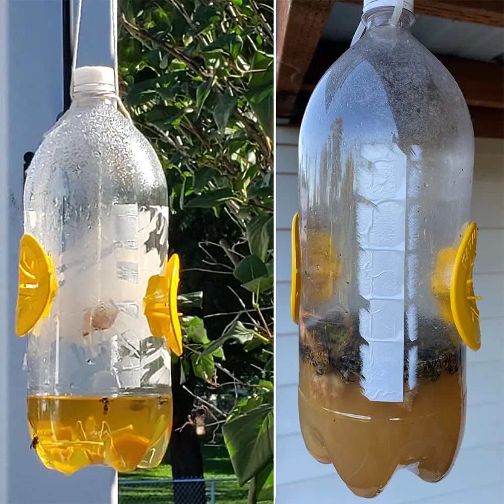 20-50PCS Bee Wasp Trap Catcher Outdoor Flying Insects Funnel Trap Bee Hornet Catcher Garden Outdoor Hanging Pest Control Tools