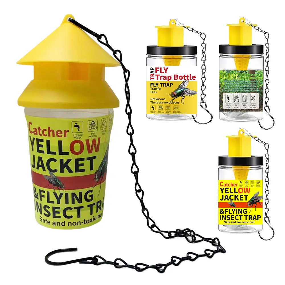Fly Extinguisher PP+Wire Chain Fly Catchers Non-Toxic And Non-Hazardous for Canteens/Restaurants/Toilets/Rubbish Rooms