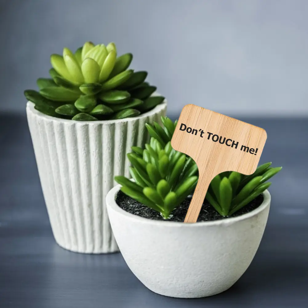 50-200PCS T-Type Wooded Plant Labels Eco-Friendly Garden Bamboo Tags For Seed Potted Herbs Flowers Vegetables Waterproof Signs