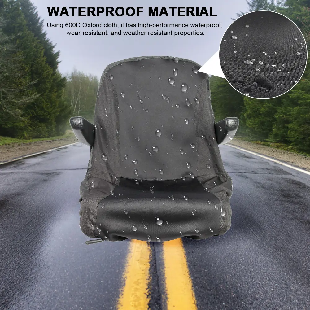 Riding Lawn Mower Seat Cover Waterproof Padded Comfort Pad 600D Polyester Oxford Weatherproof Tractor Seat Cover