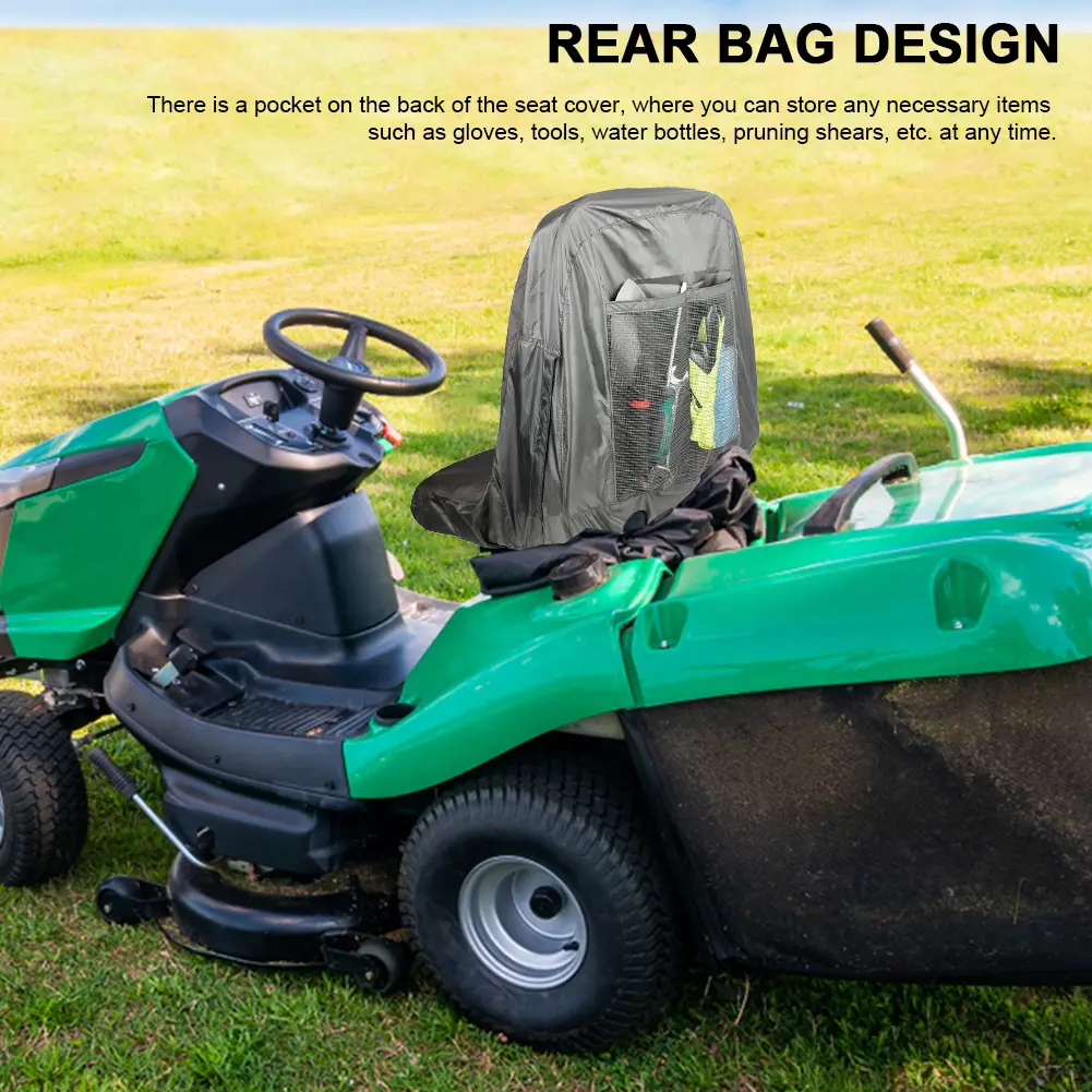 Riding Lawn Mower Seat Cover Waterproof Padded Comfort Pad 600D Polyester Oxford Weatherproof Tractor Seat Cover