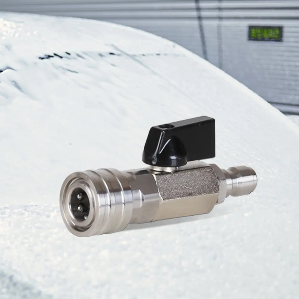 Control Water Flow Switch with 3/8 Or 1/4 Inch Quick Connector Quick Connect Ball Valve 4500 PSI for High Pressure Wash Machine