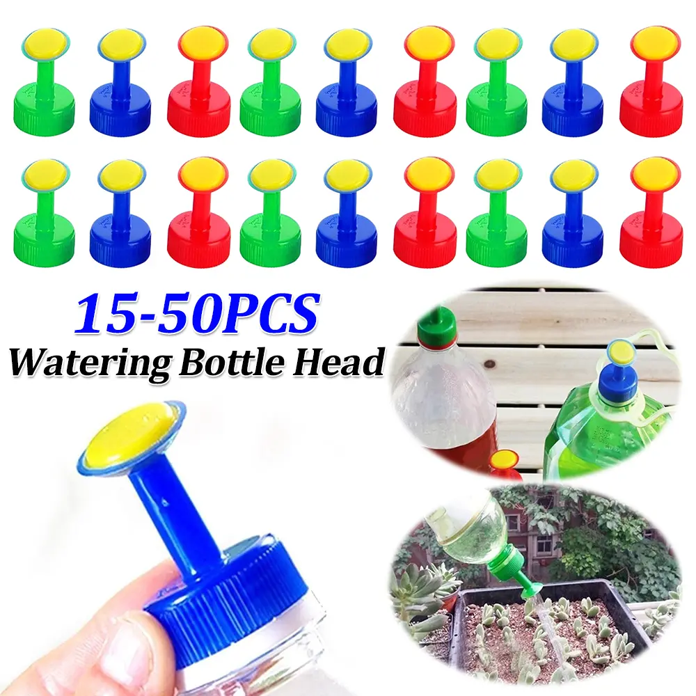 15-50PCS Easy to install Plastic Watering Nozzl Small Lightweight Watering Can Head Bottle Cap Design Flower Watering Nozzle