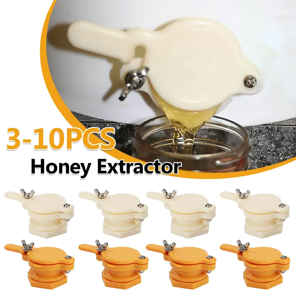 3-10PCS Honey Gate Honey Valve Hive Equipments Honey Separation Valve Nylon Plastic Food Grade Non-toxic Durable Beekeeping Tool
