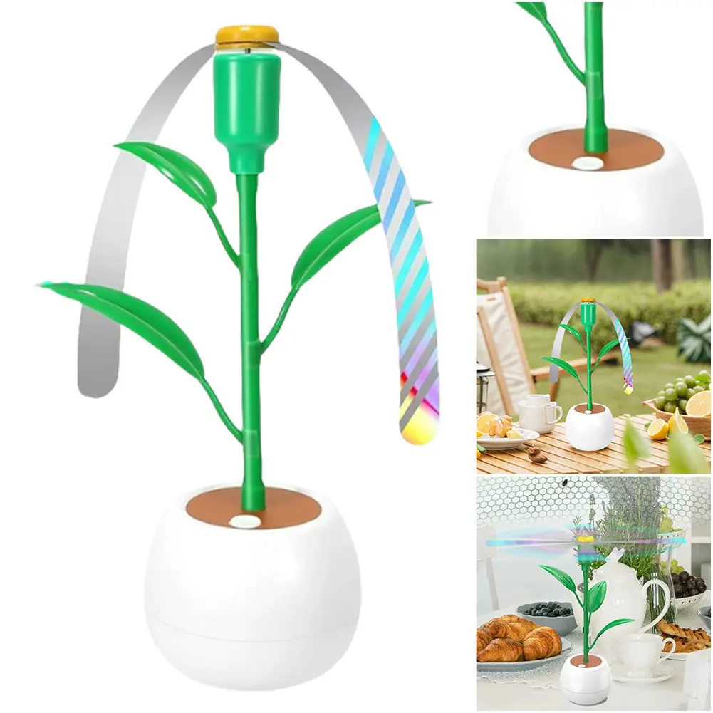 Fly Fans for Tables Fly Repellent Fan Fly Spinner Portable Outdoor Picnic Fan for Picnic Restaurant Party