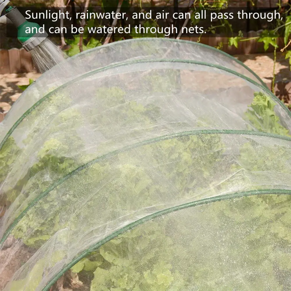2Pack 8x32Ft Garden Netting Row Cover Mesh Netting Insect Pest Barrier Net Plant Cover for Vegetable Plants Fruits Trees