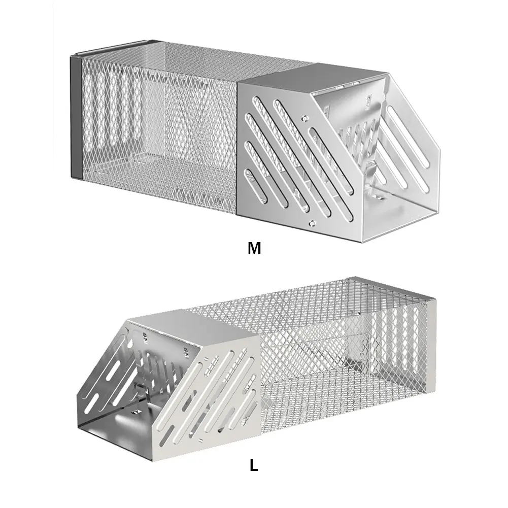Indoor Outdoor Rat Trap Reusable Mice Rodent Rats Catcher Non-toxic Mousetrap Stainless Steel Exterminator Animal Mouse Catcher
