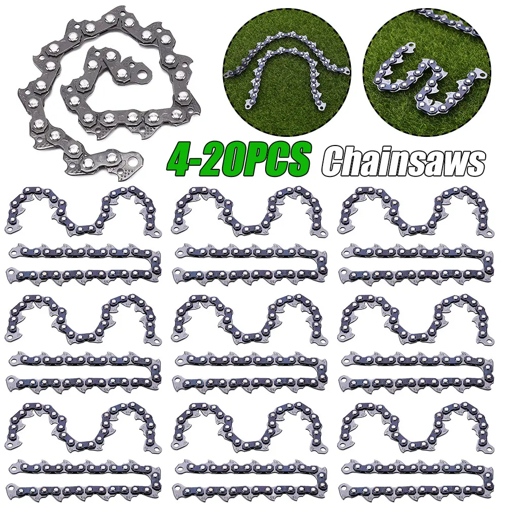 4-20PCS Trimmer Head Chain Wearproof Chain Replacement for Garden Lawn Mower Brush Cutter Brush Tool Brush Cutter Accessories
