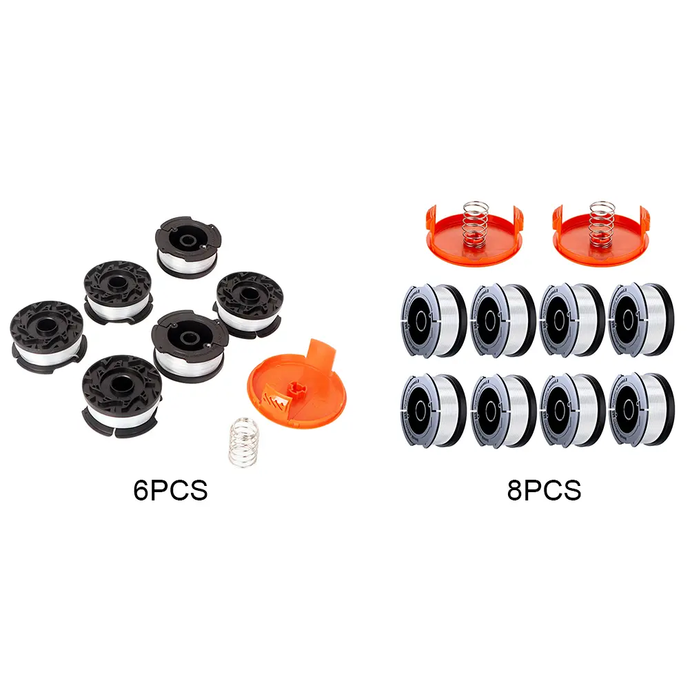 6/8pcs Trimmer Replacement Spool AF-100-3ZP Grass String Trimmer Spools Diameter 1.65mm for Black/Decker Grass Trimmer Accessory