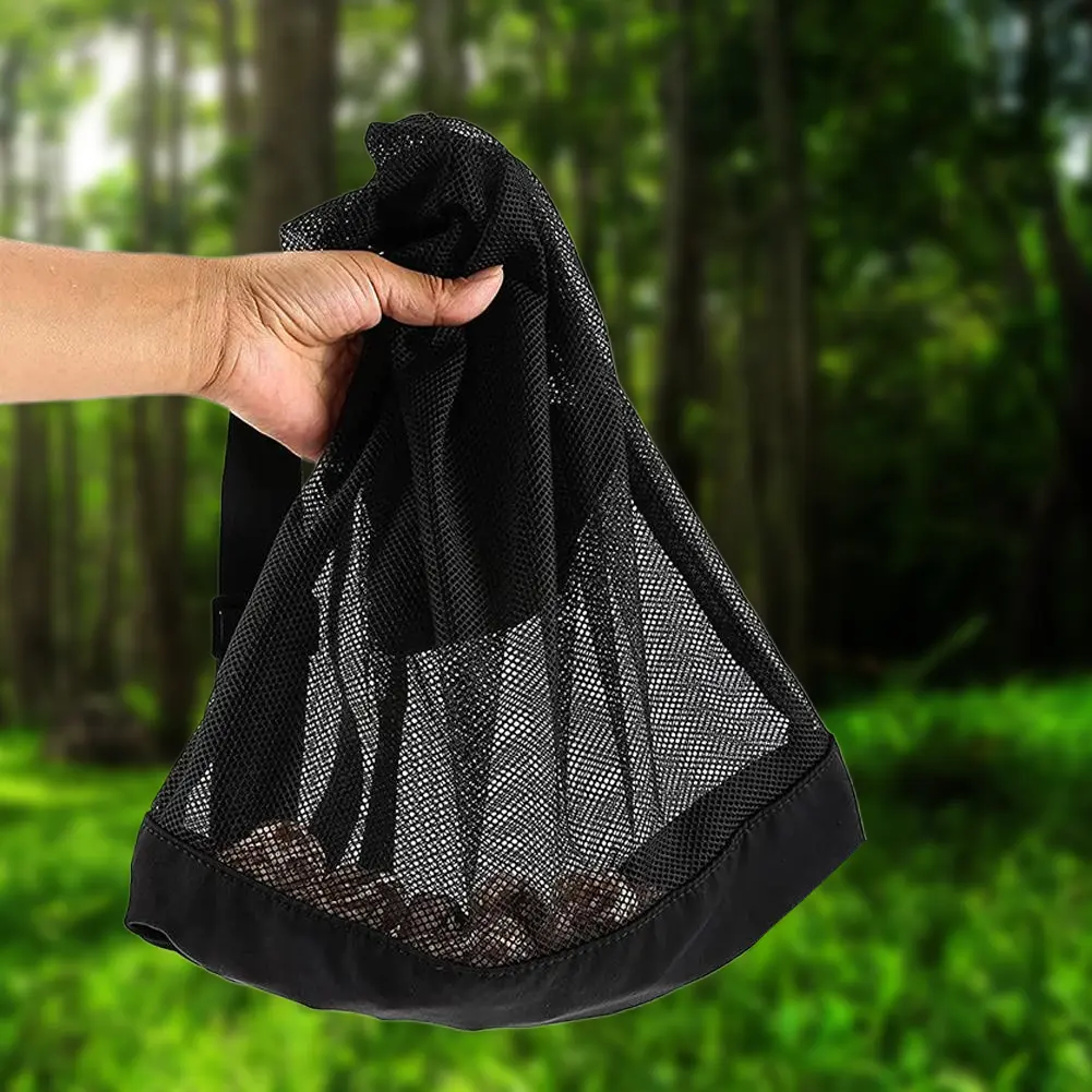 1-5Pc Harvesting Bag Mesh Fruit Picking Bag Large Capacity with Adjustable Shoulder Strap for Mushroom Hunting Gathering Outdoor