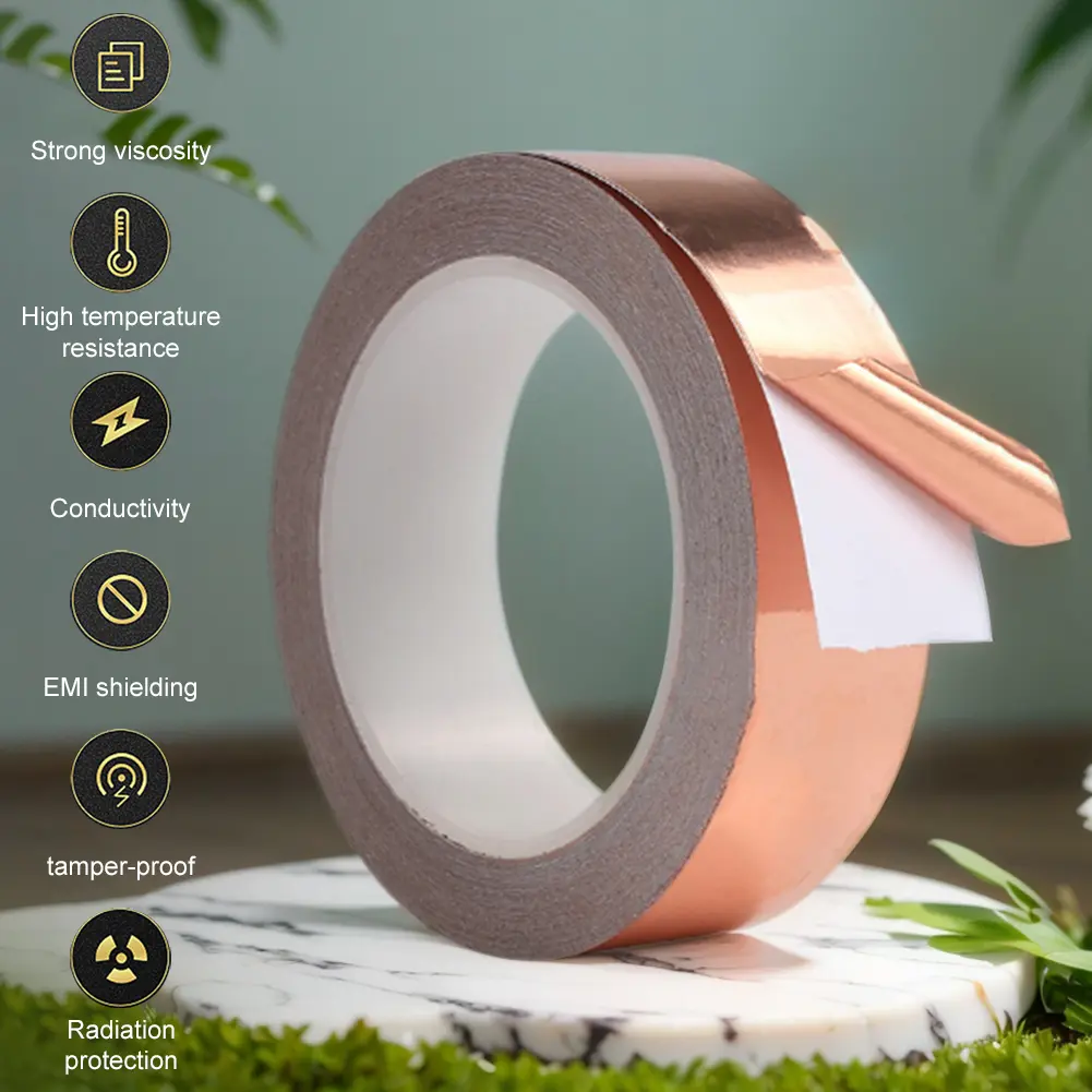 Copper Tape Against Snails 30/50/70mm Snail Protection Anti Snails Snail Repellent Copper Tape Snail Fence for Raised Bed Plants