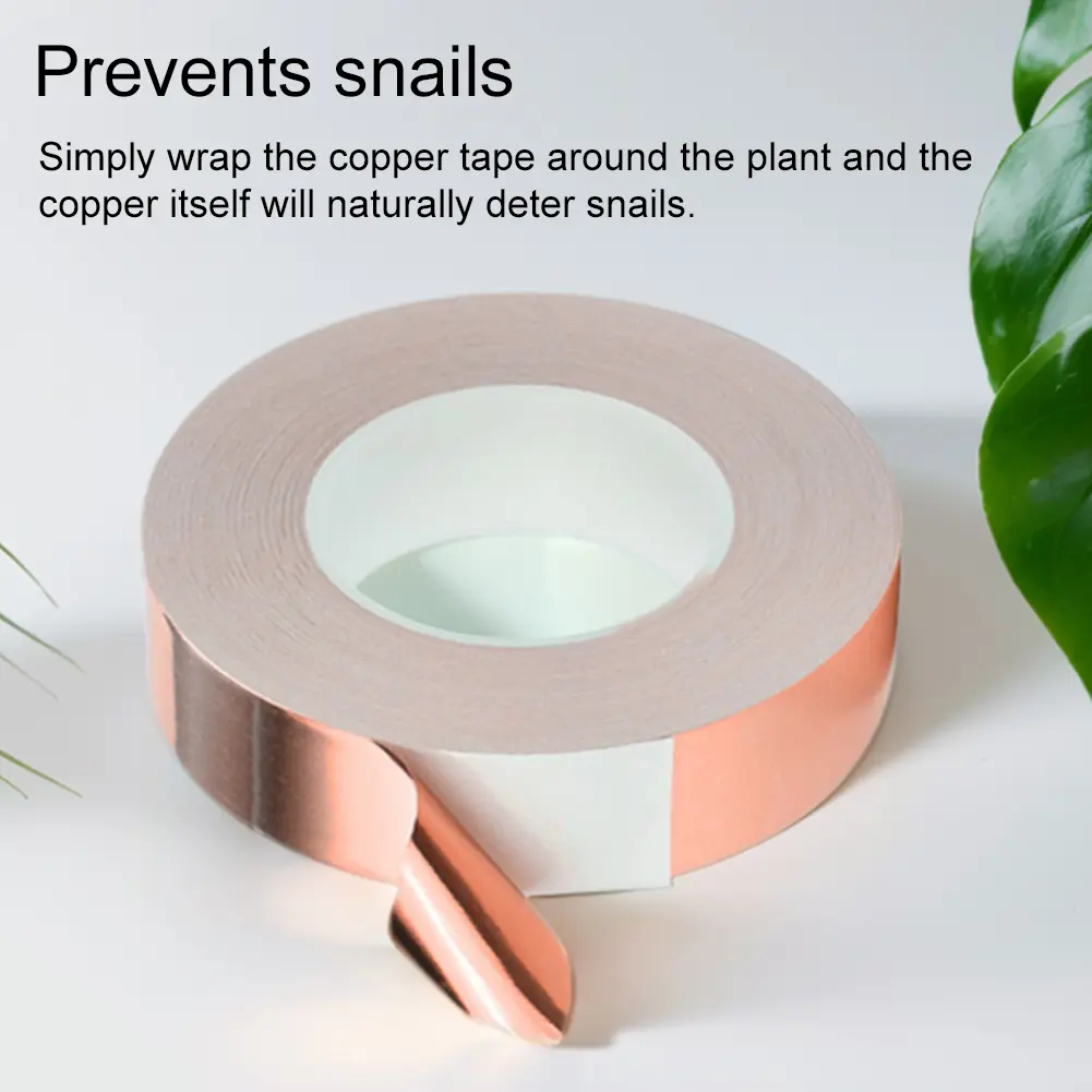 Copper Tape Against Snails 30/50/70mm Snail Protection Anti Snails Snail Repellent Copper Tape Snail Fence for Raised Bed Plants