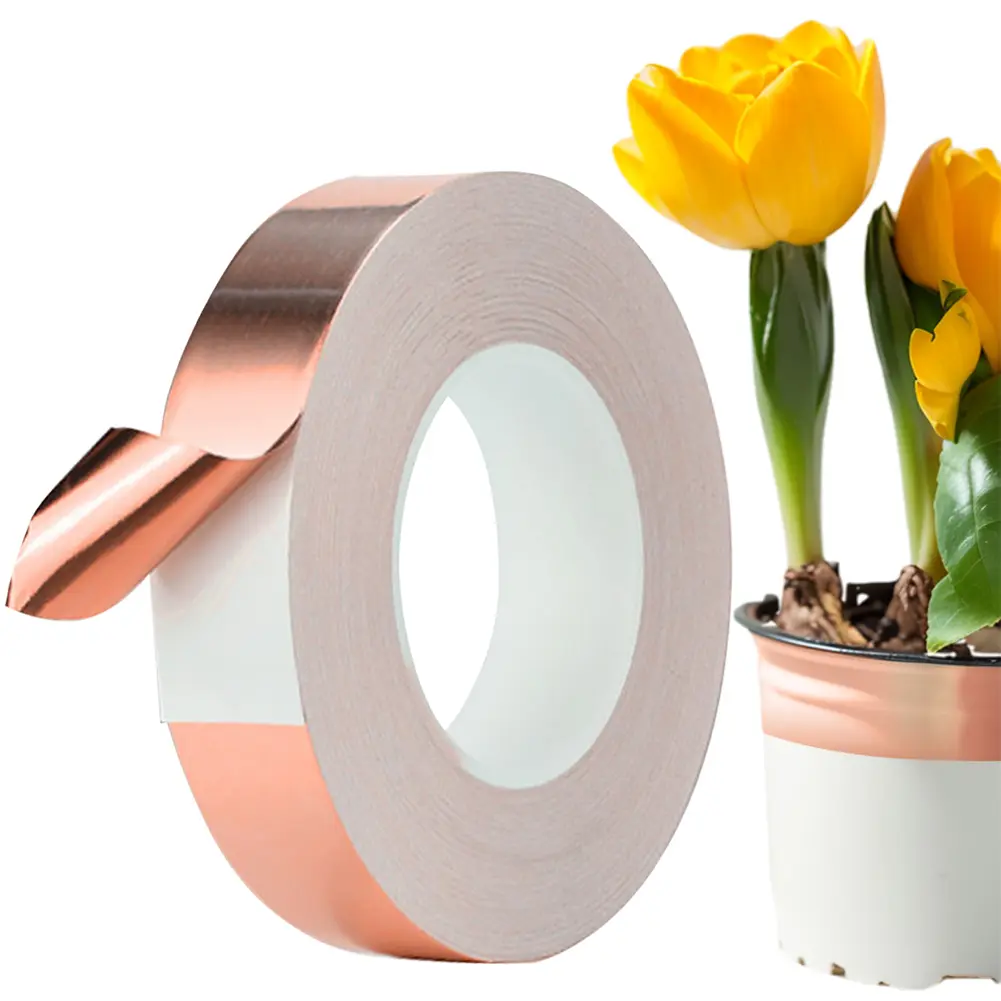 Copper Tape Against Snails 30/50/70mm Snail Protection Anti Snails Snail Repellent Copper Tape Snail Fence for Raised Bed Plants