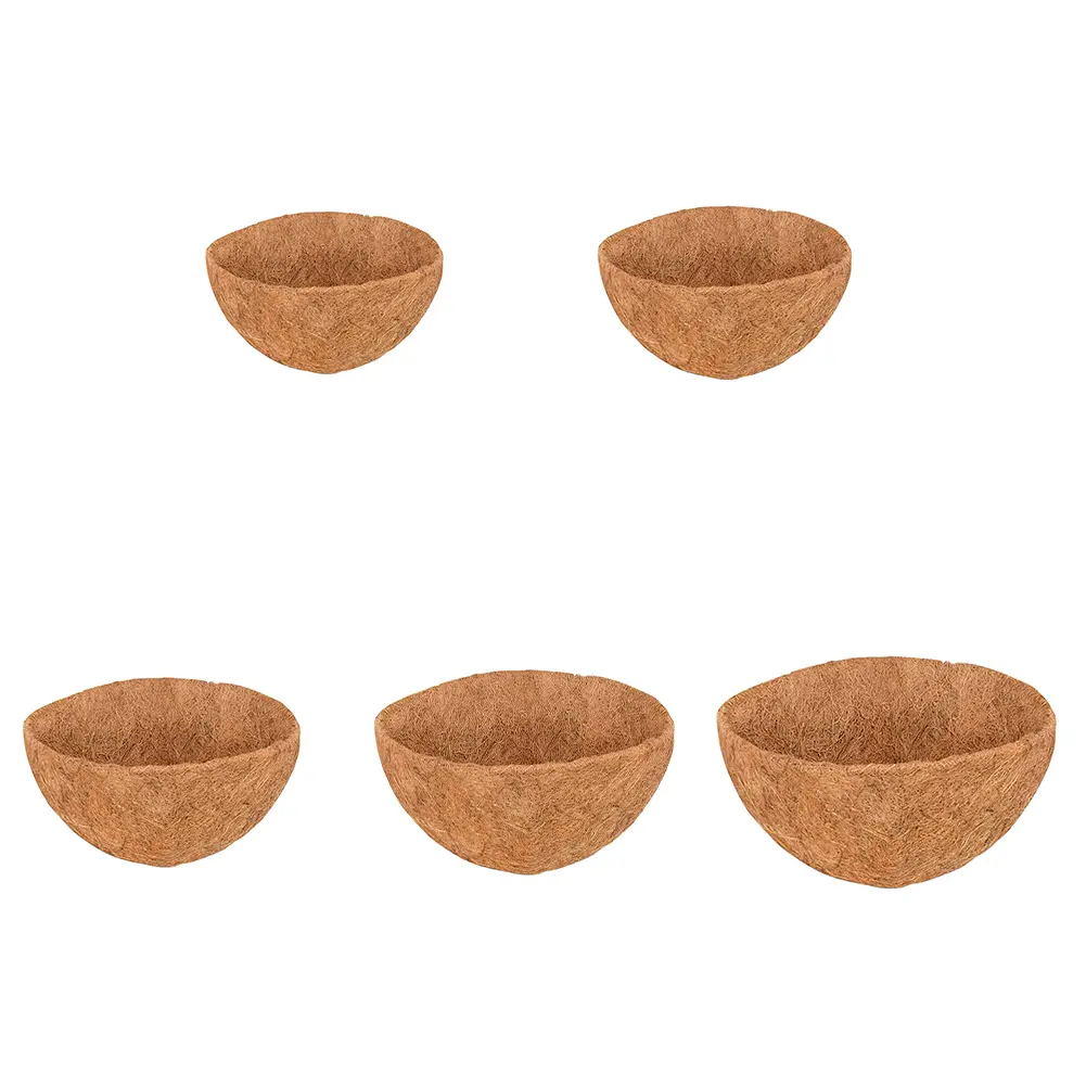 4/5PCS Natural Hanging Basket Liner Wall Decoration Coconut Fiber Flower Planter Breathable Waterproof for Greenhouse Supplies