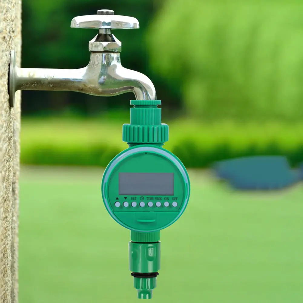Water Control Clocker with LCD Display Garden Water Timer Automatic Outdoor Durable Green Portable Intelligent for Greenhouse