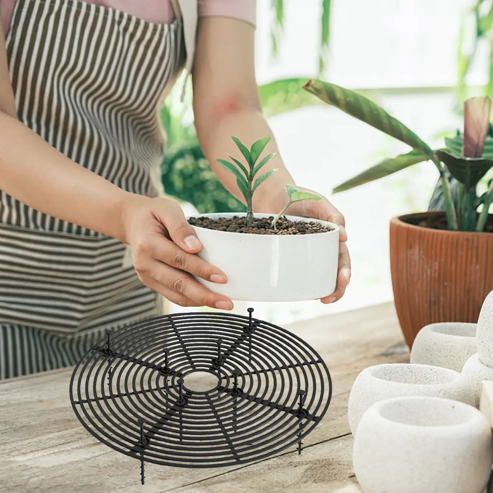 2-5PCS Plant Pot Soil Guard With Nails Plant Pot Grid Flower Pot Cover Baby Safety Mouse Garden Home Plant Protector Repel Cats
