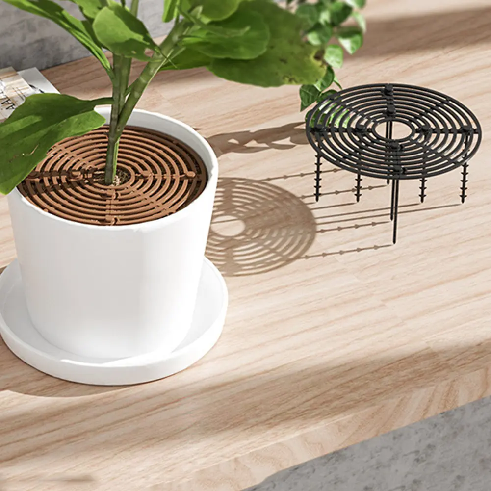 2-5PCS Plant Pot Soil Guard With Nails Plant Pot Grid Flower Pot Cover Baby Safety Mouse Garden Home Plant Protector Repel Cats
