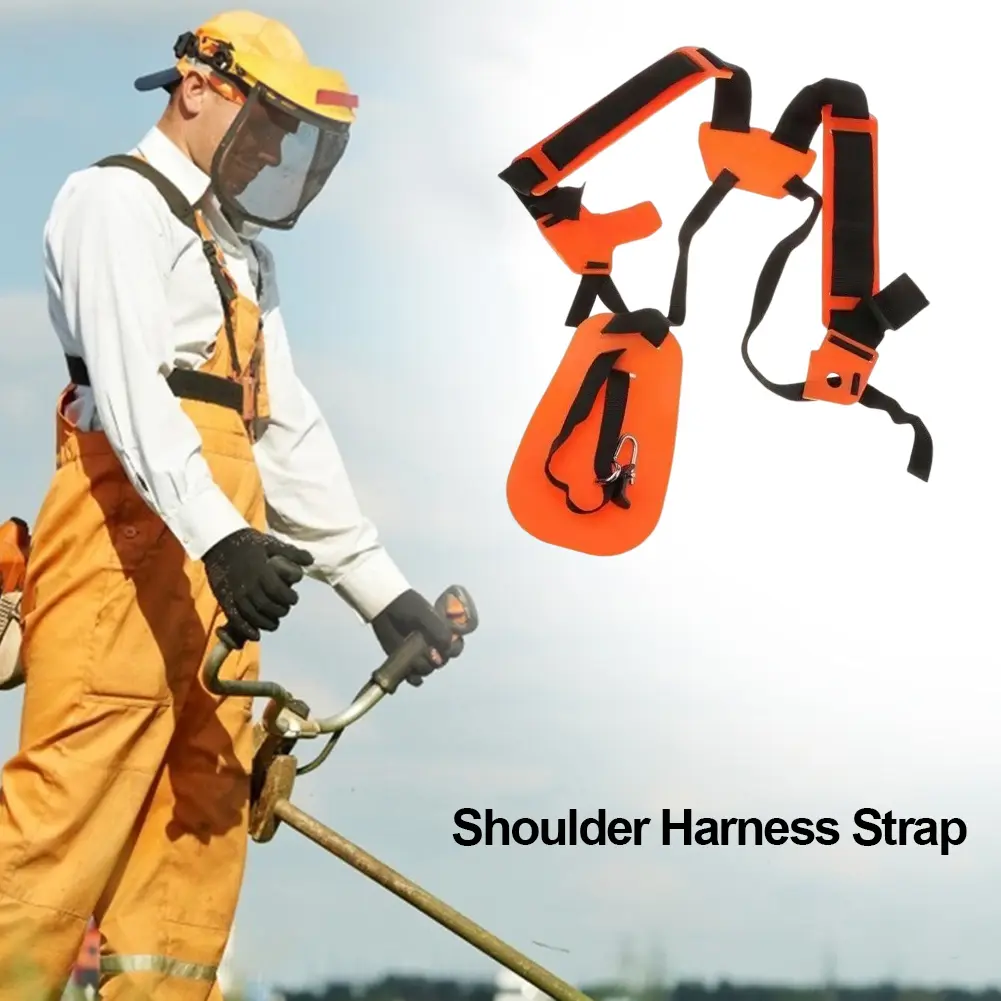Double Shoulder Harness Comfortable Padded Belt Double Shoulder Strap Labor Saving Increase Safety for Brush Cutter Trimmer