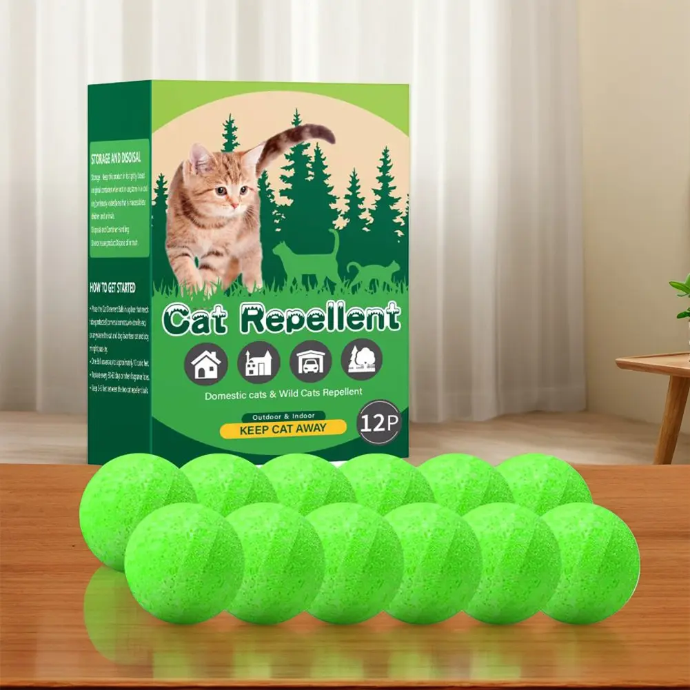 12 Pack Cat Deterrent Outdoor Indoor Natural Peppermint Oil Cat Repellent Dog Repellent Keep Cats Off Yard Garden Lawn Plants