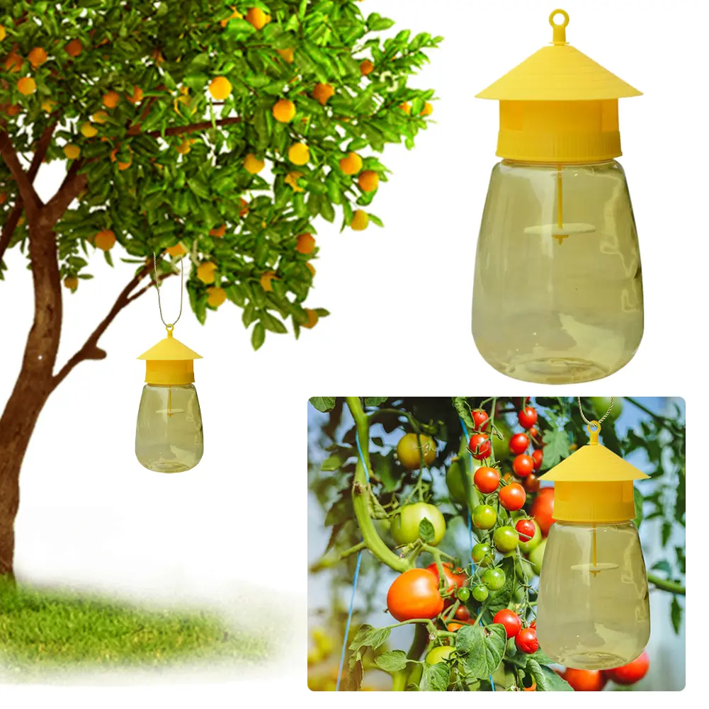 Plastic Fruit Fly Trap Killer Drosophila Trap Anti Fly Fruit Fly Killer Catcher Orchard Insect Trap Pest Control Fly Bee Trap