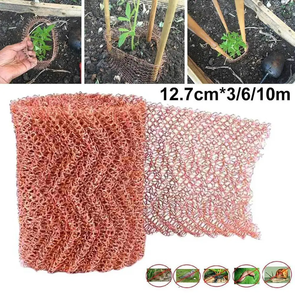 Copper Mesh Slug Repeller Rustproof Copper Wire Mesh Long Lasting Snail Repel Tool for Mouse Rat Rodent Control