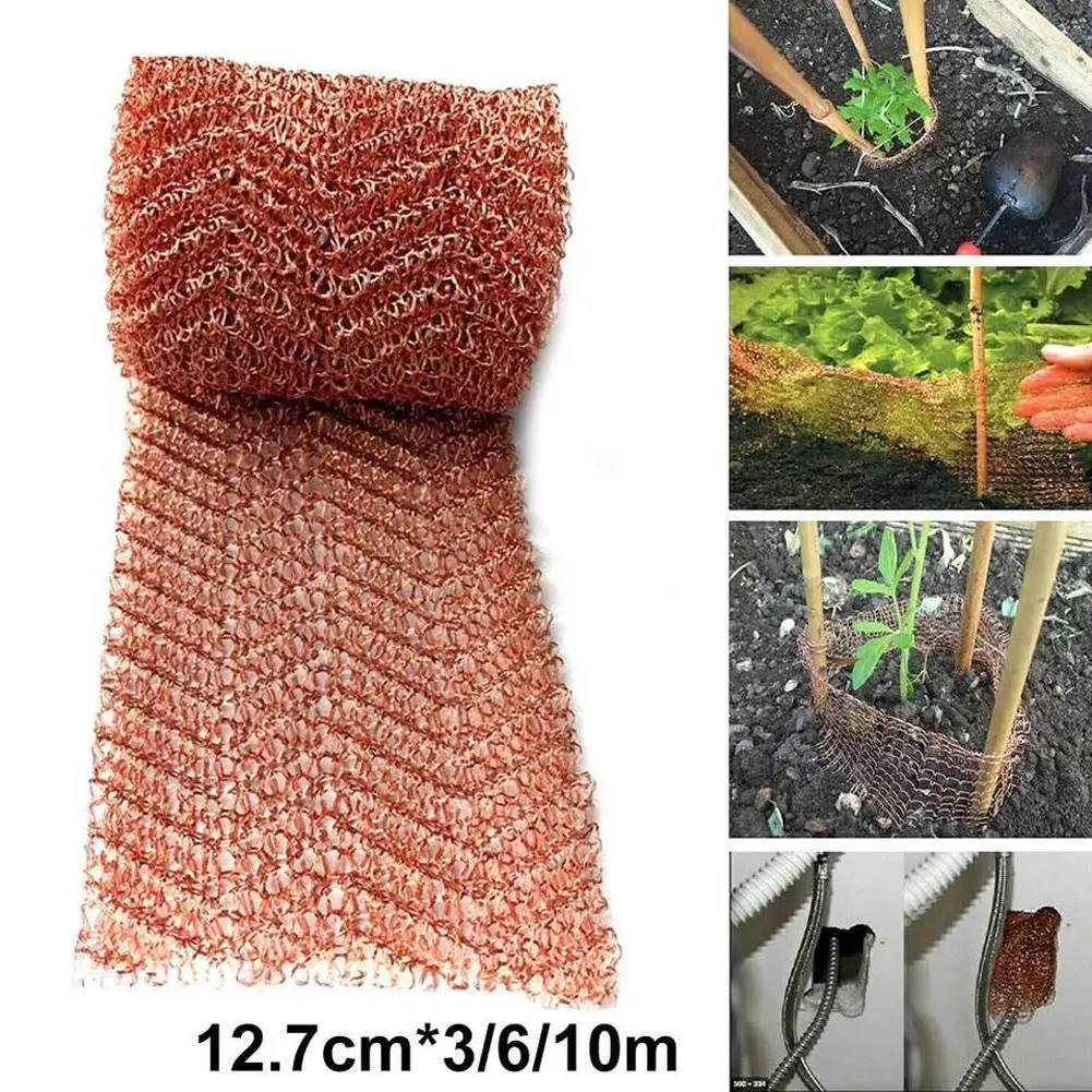 Copper Mesh Slug Repeller Rustproof Copper Wire Mesh Long Lasting Snail Repel Tool for Mouse Rat Rodent Control